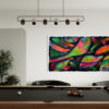 Exploration 90x45 toile imprimée art abstrait moderne grand format décoration intérieur billard