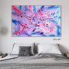 déferlement 70 x 43 art abstrait énergisant grand format pour décor intérieur moderne chambre à coucher
