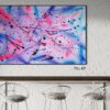 déferlement 70 x 43 art abstrait moderne inspirant grand format pour décorer un café de luxe