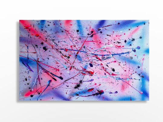 Photo de l'œuvre d'art abstrait expressionnisme de l'artiste Sylvain Martin à Montréal - Déferlement