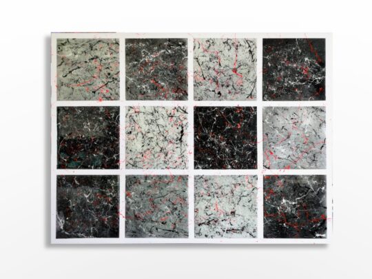 Photo de l'œuvre d'art abstrait expressionnisme de l'artiste Sylvain Martin à Montréal - Derrière la fenêtre