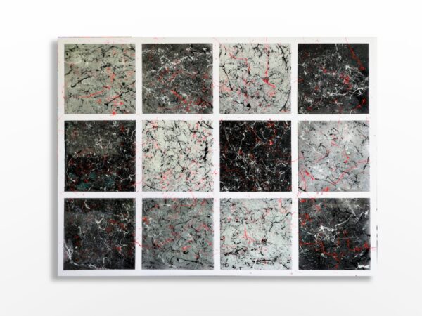 Photo de l'œuvre d'art abstrait expressionnisme de l'artiste Sylvain Martin à Montréal - Derrière la fenêtre