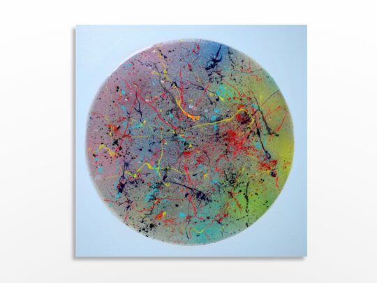 Photo de l'œuvre d'art abstrait expressionnisme de l'artiste Sylvain Martin à Montréal - Électrique