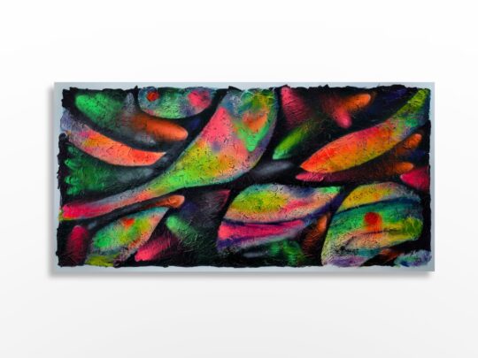 Photo de l'œuvre d'art abstrait expressionnisme de l'artiste Sylvain Martin à Montréal - Exploration