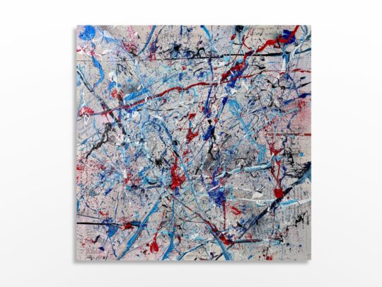 Photo de l'œuvre d'art abstrait expressionnisme de l'artiste Sylvain Martin à Montréal - Question d'éducation