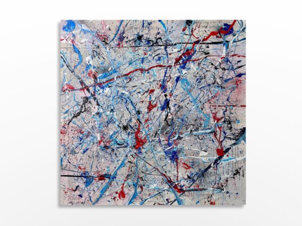 Photo de l'œuvre d'art abstrait expressionnisme de l'artiste Sylvain Martin à Montréal - Question d'éducation