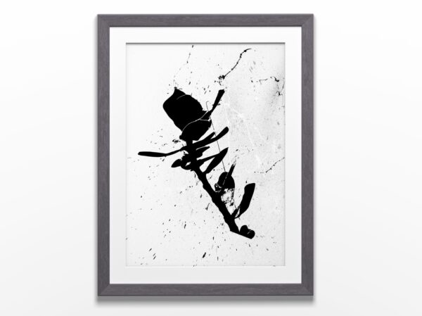 Affiche noir et blanc - La rose du Sahara cadre