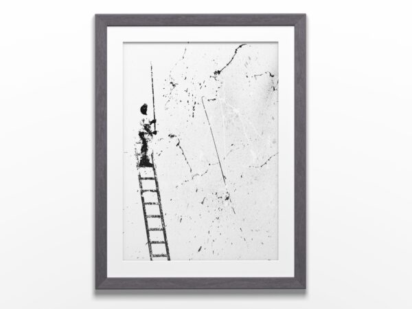 Affiche noir et blanc- Le Peintre cadre