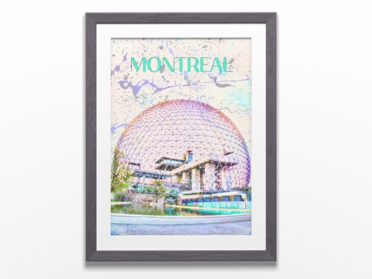 Affiche Montréal artistique encadré - Biosphère