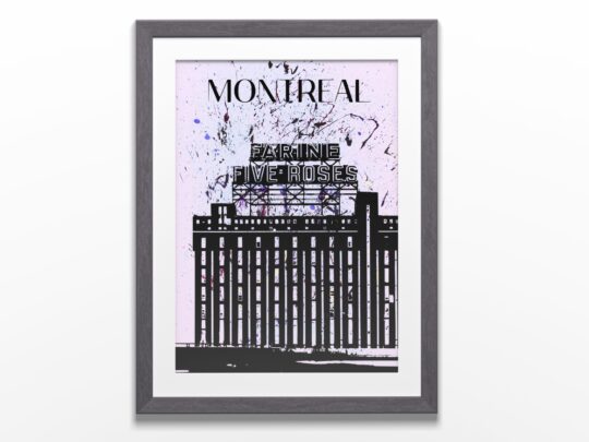 Affiche Montréal artistique encadré - Farine Five Roses