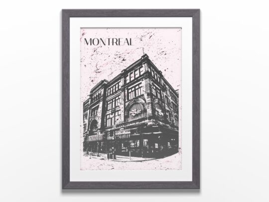 Affiche Montréal artistique encadré - La Baie