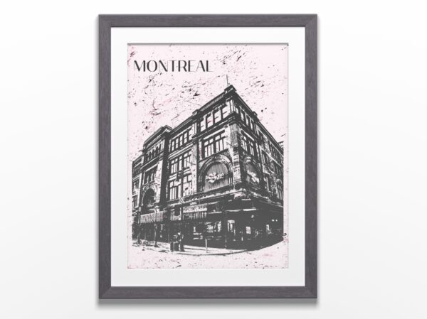 Affiche Montréal artistique encadré - La Baie