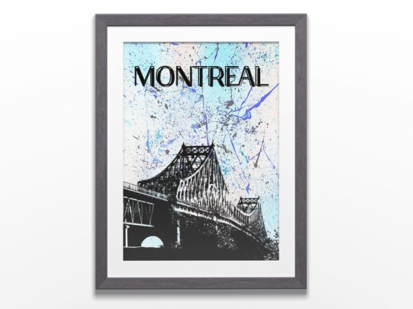 Affiche Montréal artistique encadré - Pont Jacques Cartier