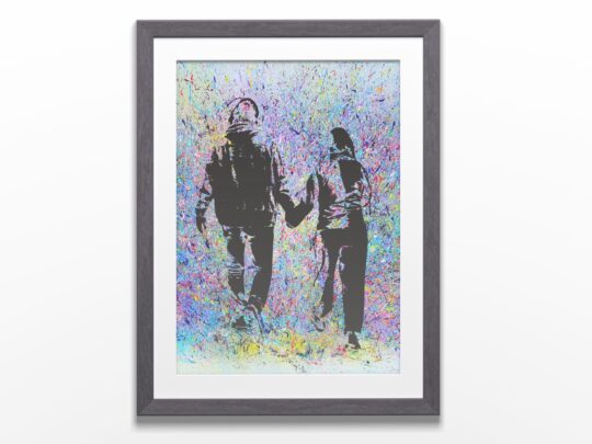 Affiche artistique - Ensemble en feu cadre