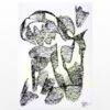 FUSAIN #4 - Œuvre abstraite originale sur papier