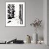Affiche artistique noir et blanc - Rue de Longueuil BW contexte