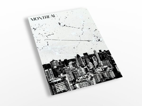 Carte Postale Artistique de Montréal - Centre Ville en Hiver - Sylvain Martin