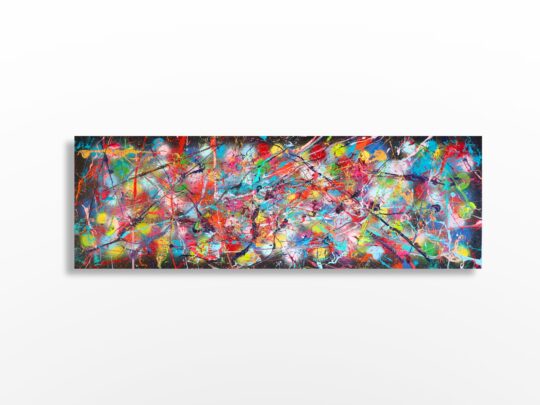 Photo de l'œuvre d'art abstrait expressionnisme de l'artiste Sylvain Martin à Montréal - De mille feux