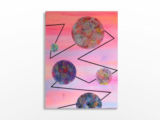 Photo de l'œuvre d'art abstrait expressionnisme de l'artiste Sylvain Martin à Montréal - Follow the colors