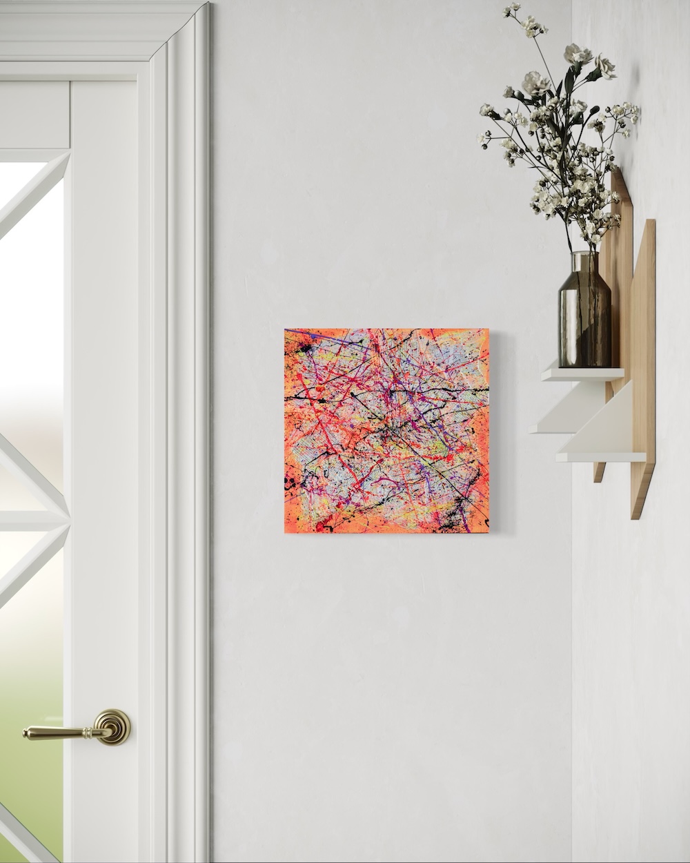 Déguiser - oeuvre d'art abstrait dans ue entrée de maison Déguiser - oeuvre d'art abstrait dans ue entrée de maison