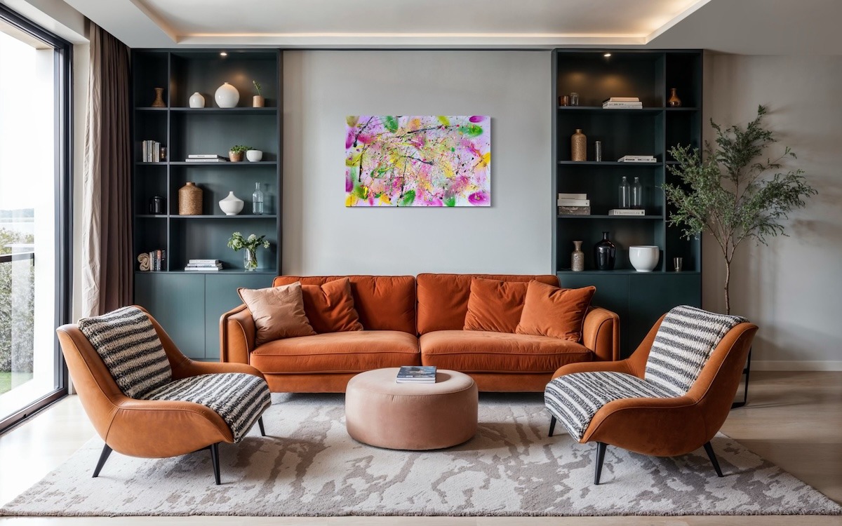 Photo de l'œuvre d'art abstrait expressionnisme de l'artiste Sylvain Martin à Montréal - Champs d'espoir collection Photo de l'œuvre d'art abstrait expressionnisme de l'artiste Sylvain Martin à Montréal - Champs d'espoir collection