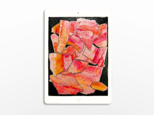 Œuvres Site Web - Photo de l'œuvre d'art abstrait expressionnisme de l'artiste Sylvain Martin à Montréal - iPad