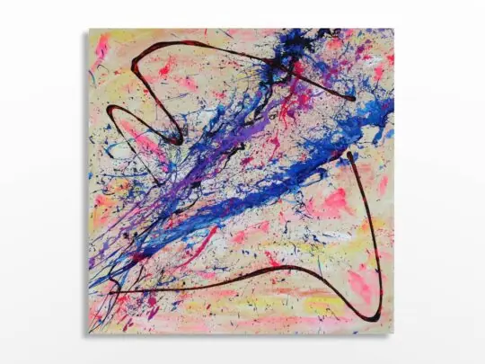 Photo de l'Œuvre Expressionnisme Abstrait Vibrante de l'artiste Sylvain Martin à Montréal - Vous êtes parfaites